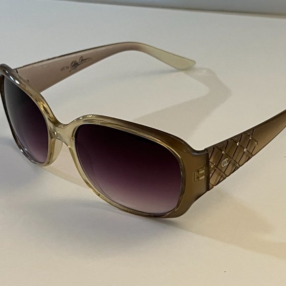 Oleg Cassini Womens Designer Sunglasses MOD1092 Brown Pearl Vintage - Picture 5 of 11